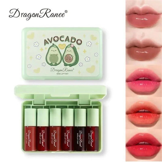 6 Pieces set Dragon Ranee Avocado Mini Lip Tint Set